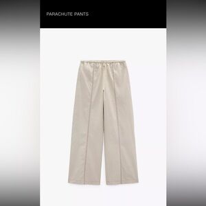 Beige Wide-Leg Pants